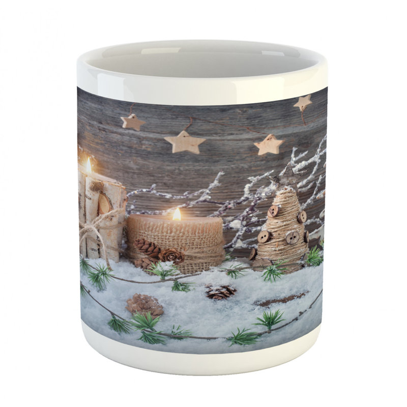 Grande tasse à café bougies et lanternes
