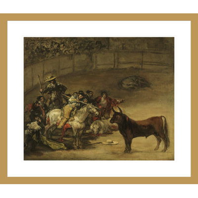 Bullfight Suerte de Varas by Francisco de Goya - Giclee Framed Print