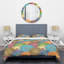 Ensemble de housse de couette circulaire rétro à iv mid-century-40703166