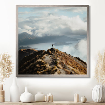 Exploring  Hiking mountain views - Hiking Canvas Wall Art