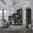 Juiliana Stepped Bookcase Wall w/ Four Bookcases