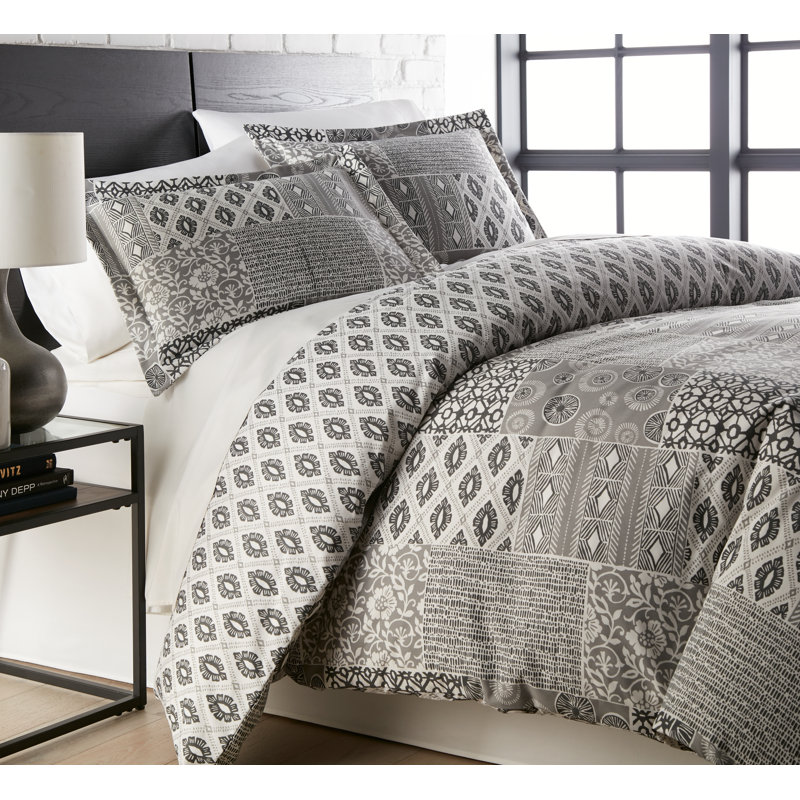 Gray King Reversible Down Alternative Microfiber Comforter Set