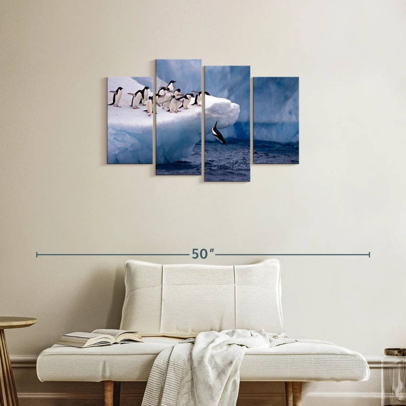 Brampt Penguins Diving, 22" H x 36" W