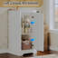 Ensemble de meuble-lavabo sur pied 16 po avec lavabo en céramique, ensemble de meuble-lavabo simple autoportant avec porte à fermeture douce et tablette réglable