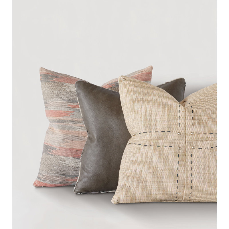 Appliqued Down Throw Pillow, Gilmer Brulee