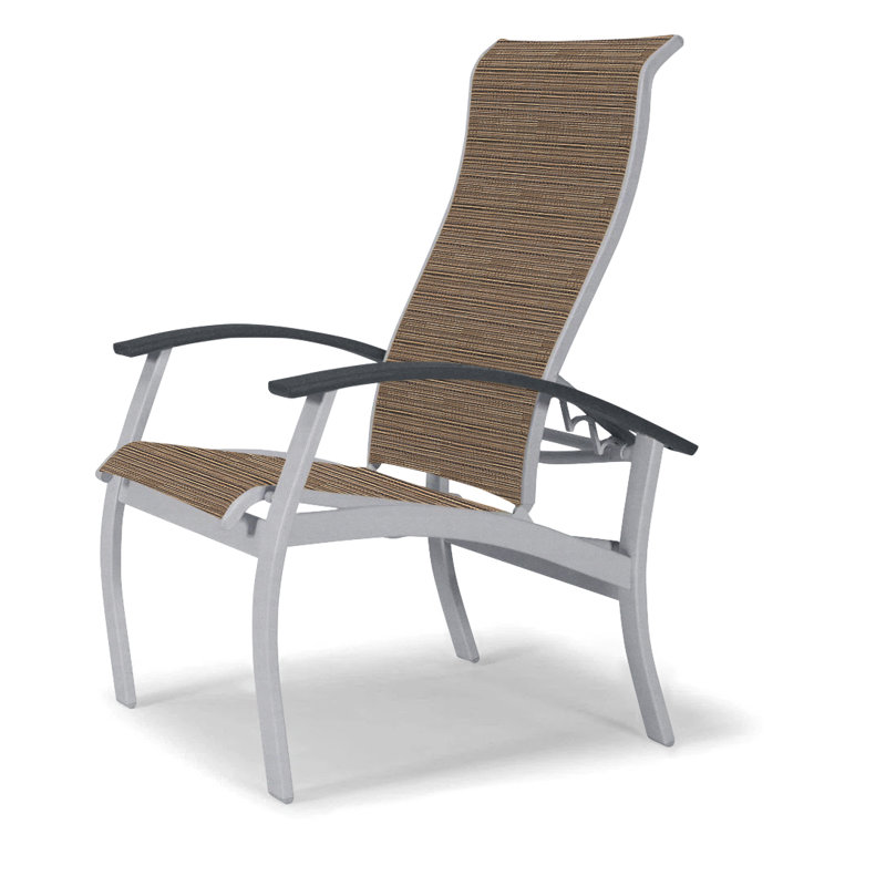 Chaise de patio Askar, Performance de l'écorce, Graphite classique, Noir texturé