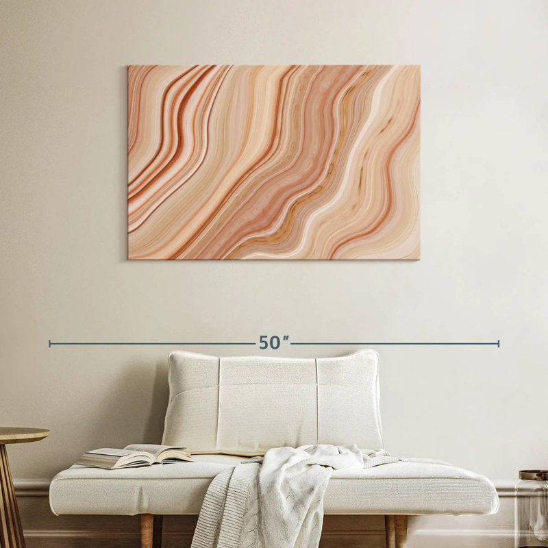 Avery - Marbre brun abstrait, H 26 po x l 39 po