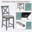 Ensemble de chaises à hauteur de comptoir pour 4 personnes, chaise de cuisine avec siège rembourré, tabouret de bar à hauteur de comptoir pour salle à manger-1207287738