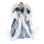 Décoration pour sommet de sapin ange bleu 14 po avec arbre lumineux