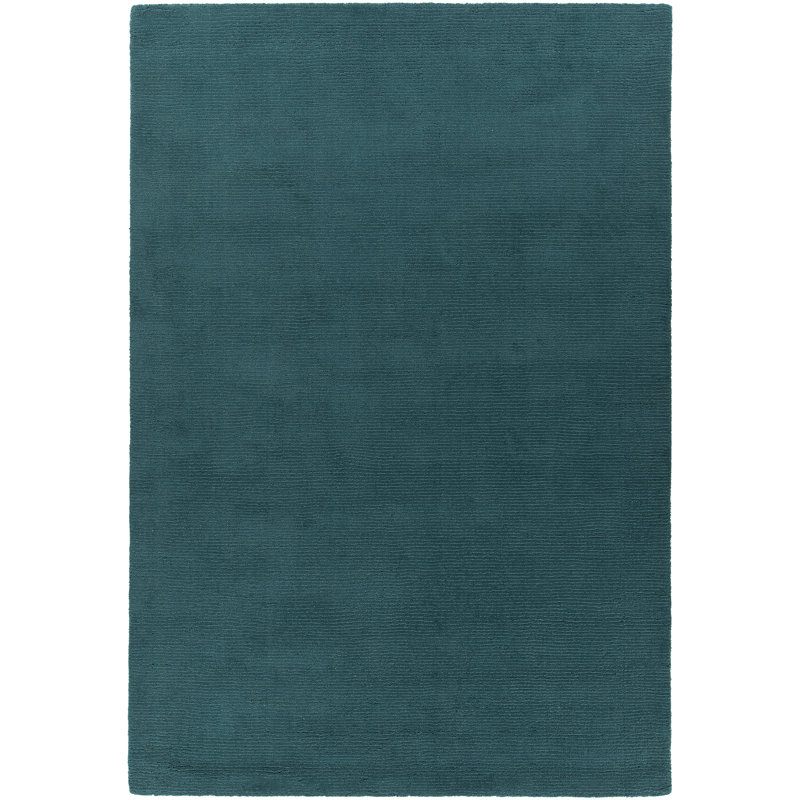 Tapis bleu en laine touffeté Griagal, 5 pi x 8 pi
