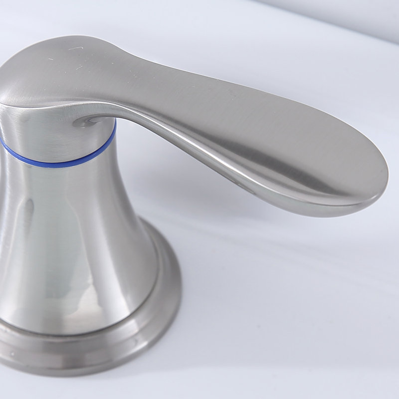 Robinet de salle de bain à poignée double 8 po avec drain escamotable Topcraft, Brushed Nickel