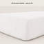 Ensemble de draps 4 pièces en mousseline de coton blanc et beige-115101396-115101394