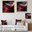 Abstraction contemplative rouge et noire - impression-88520230-88520231