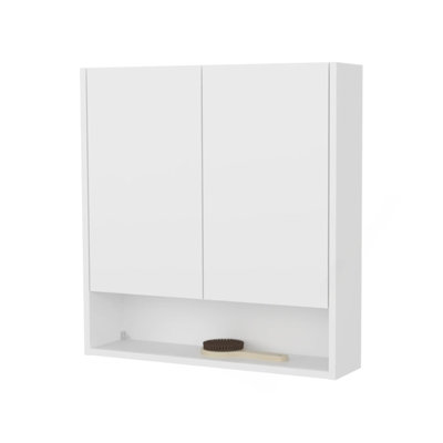 Wall-Mounted Medicine Cabinet With 2 Doors And 3 Shelves