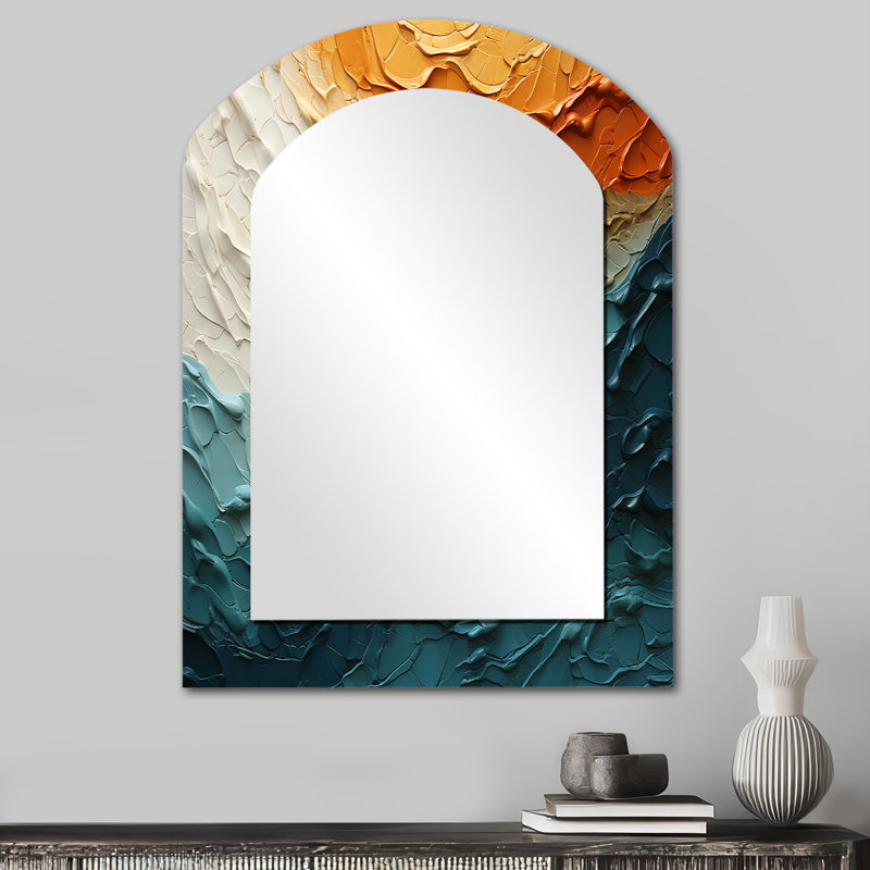Miroir mural bleu sarcelle, 34 po x 25 po