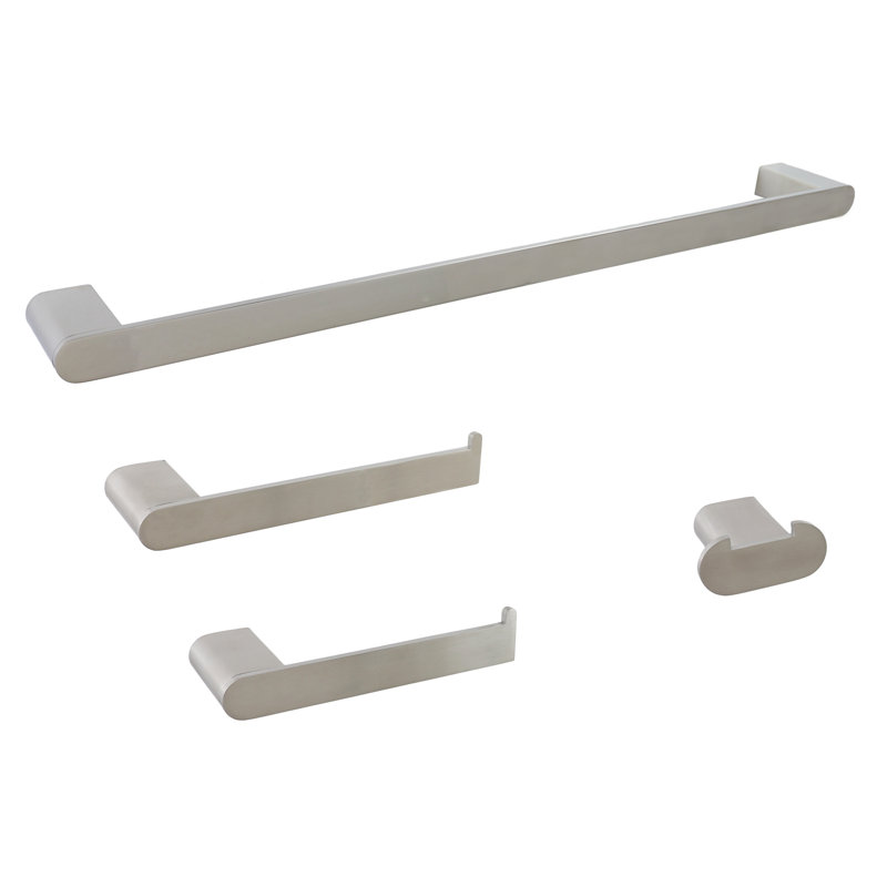 4 - Piece Bathroom Hardware Set, Brushed Nikel