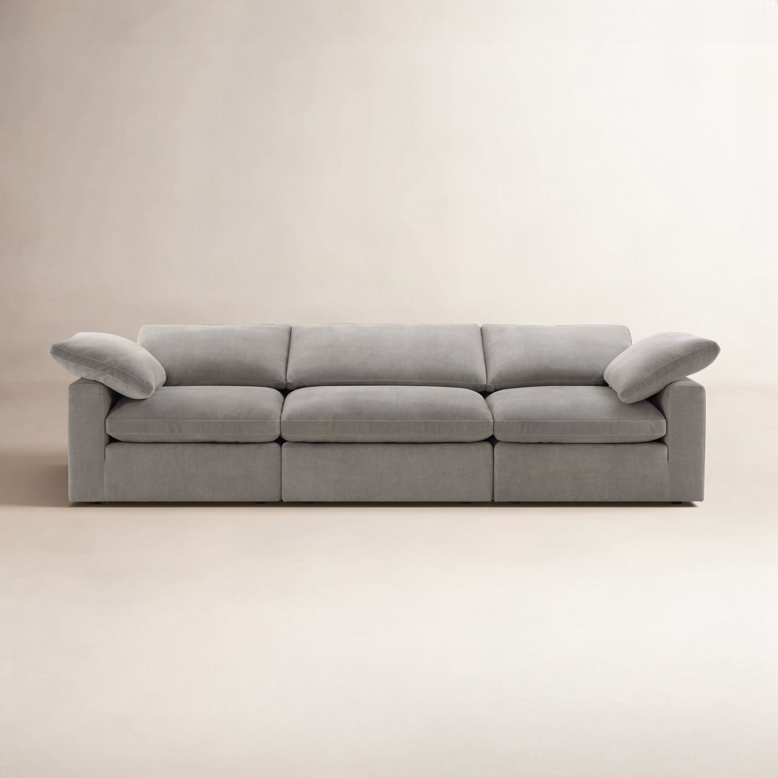 Asher 118" Linen Modular Sectional, Capri Truffle