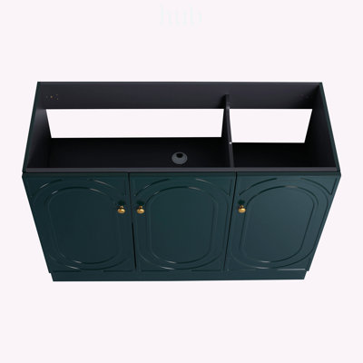 48 Inch Freestanding Bathroom Vanity with 3 Soft-Close Cabinet Doors, Ample Storage for Modern Bathrooms