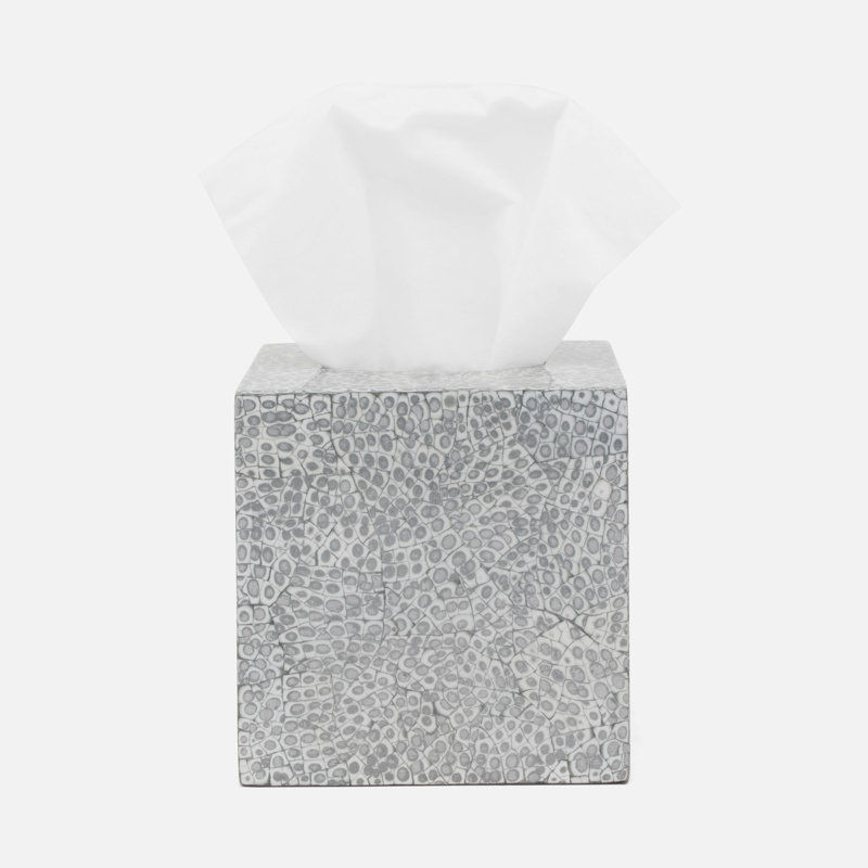 Callas Tissue Box Cover, Silver