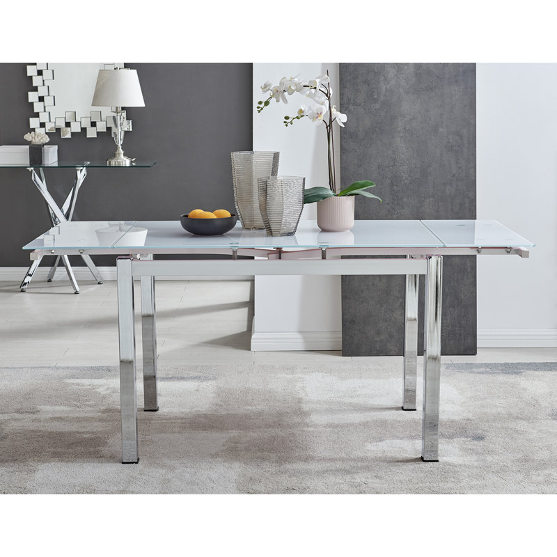 Ensemble de table de salle à manger extensible Tierra Modern, Gris / argent
