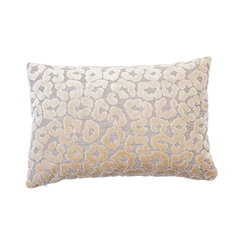  Coussin lombaire à imprimé animal, Beige, 12 po x 24 po