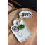 SET OF TWO "BOO" GHOST CERAMIC SERVING PLATTERS