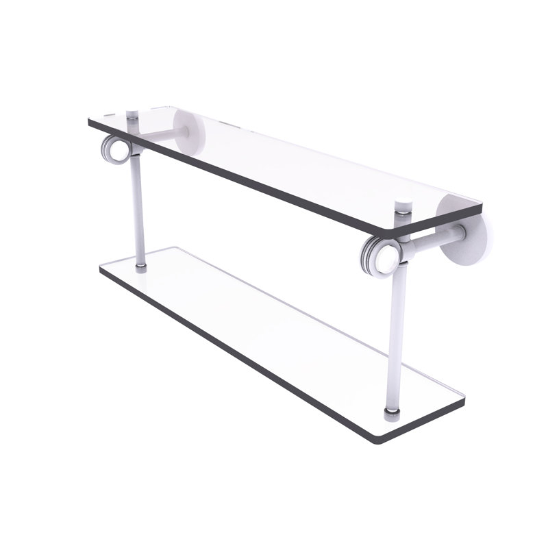 Margolis 2 Piece Tiered Shelf, Matte White