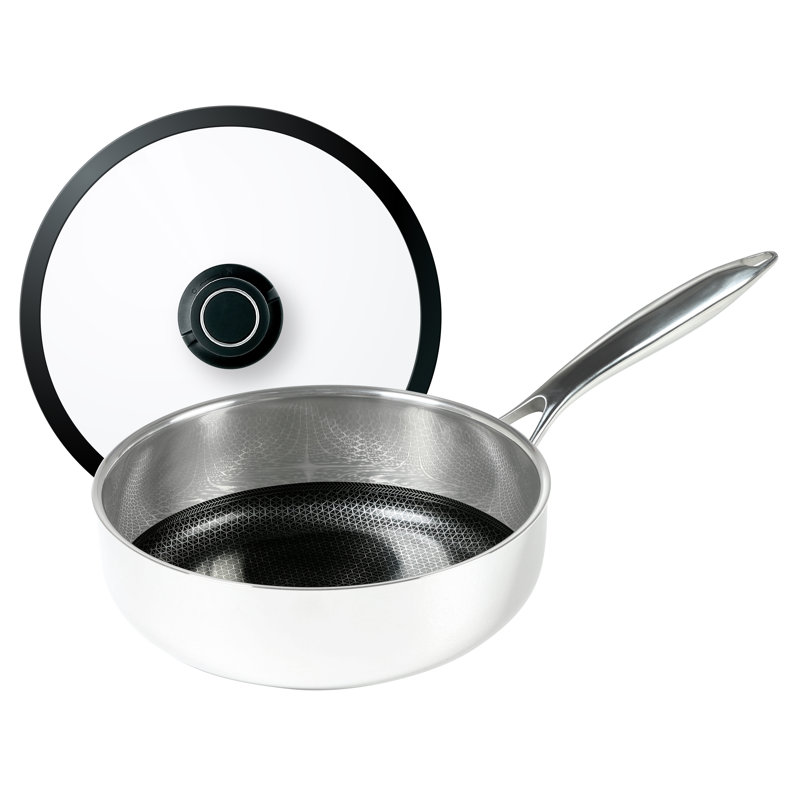Black Cube Hybrid Quick Release Saute Pan with Lid, 10" Diameter