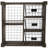 Dunfermline 20'' W Solid Wood Storage Rack