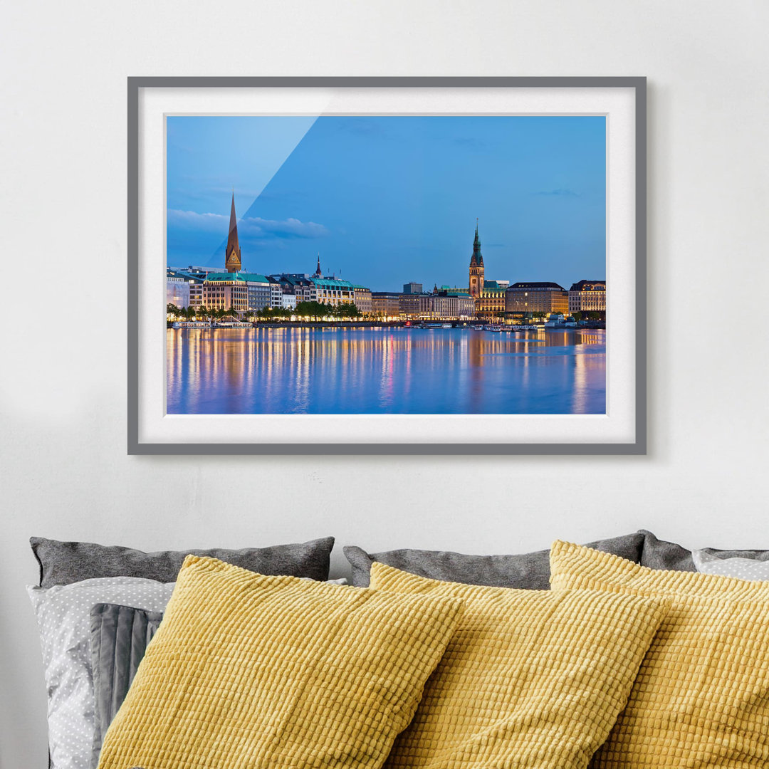 Gerahmter Fotodruck Hamburg Skyline