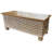 Hand-crafted Solid Wood Large Bench Trunk With Honeycomb Carved Front Panel
