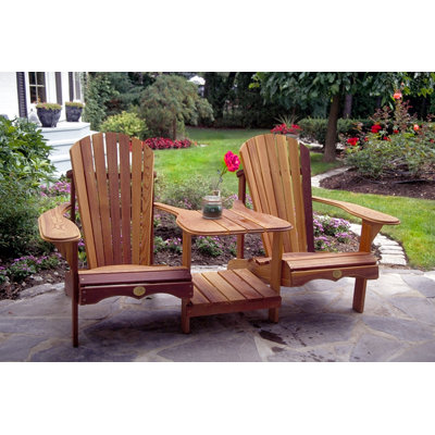 Chaise adirondack en bois massif avec table Nathaly