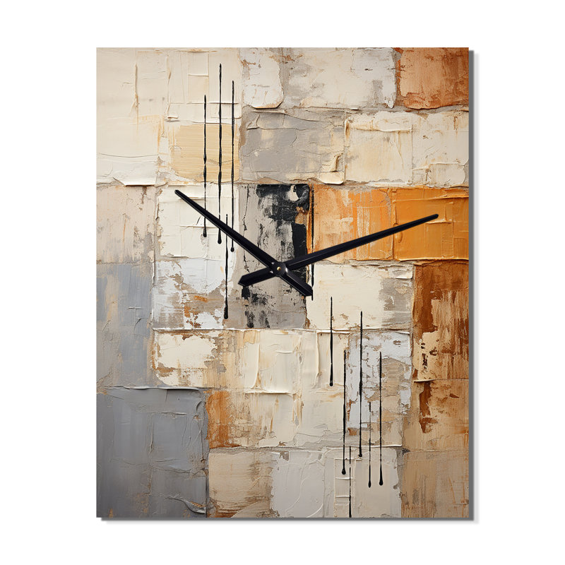 Jacobey - Horloge murale moderne abstraite, H 32 po x l 16 po x P 1 po