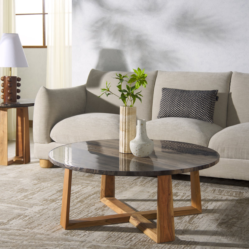 Table basse Baudelaire, Naturel, Brun