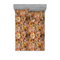 Fauve, moutarde, vermillon / floral