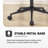 Amaiia Mid-back Ribbed Upholstered Swivel PU Leather Ergonomic Office Desk Chair, Conference Chair-771300855