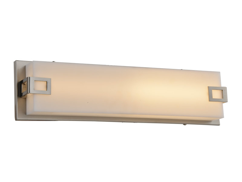 Barre d’éclairage de salle de bain 1 lumière del Johnston, Nickel brossé
