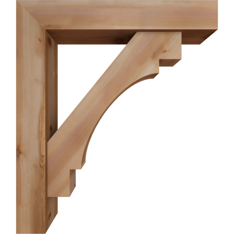 Support Merced Block avec support décalé, 44 x 38, Cèdre rouge occidental de l 7 1/2 po (lisse)