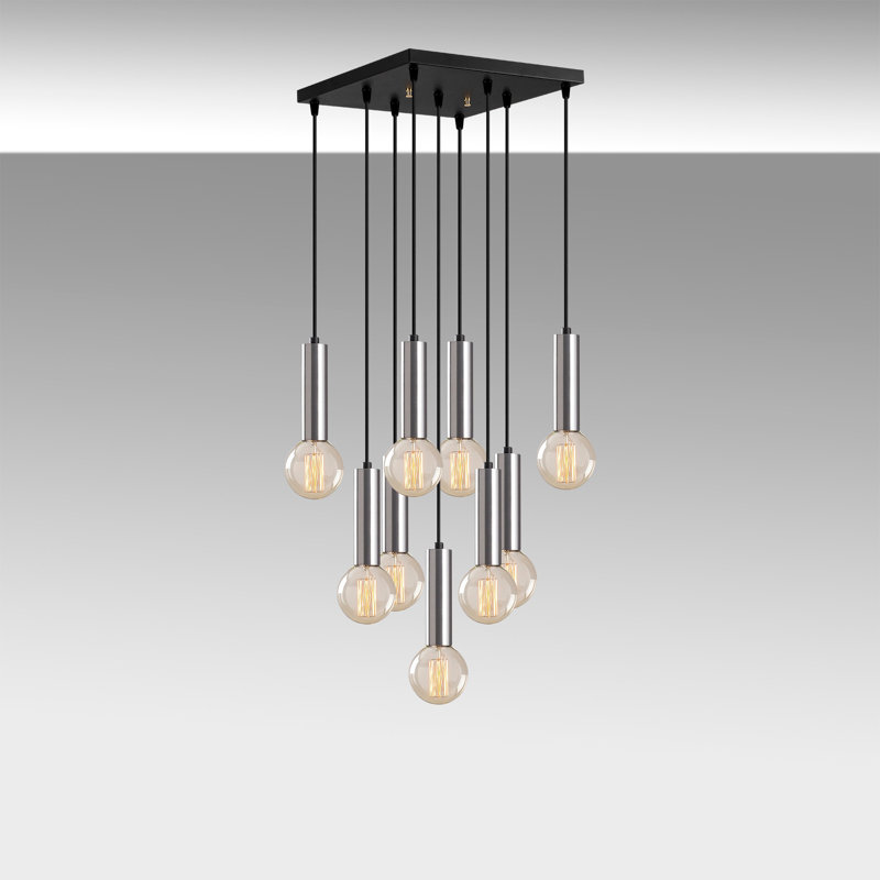 Gatsby 9 - Light Cluster Pendant, Silver