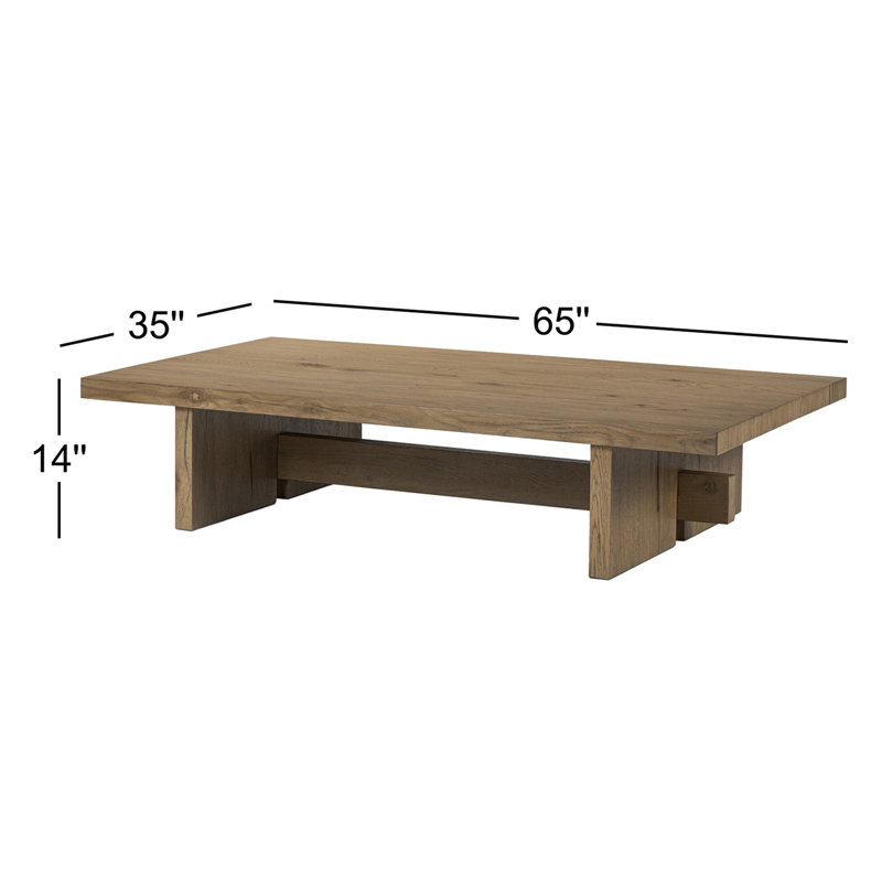 Isaac Coffee Table, Medium Brown