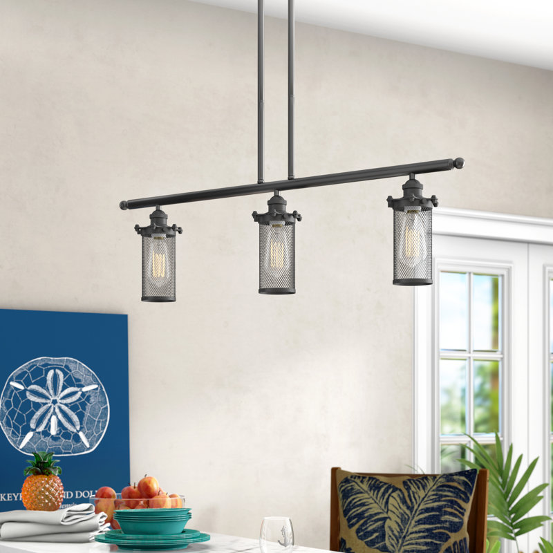Calixta 3 - Light Kitchen Island Pendant, Matte Black, Matte Black, No Bulb Included