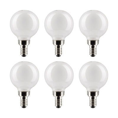 5.5 Watt (60 Watt Equivalent), G16.5 LED, Dimmable Light Bulb, Warm White E12/Candelabra Base