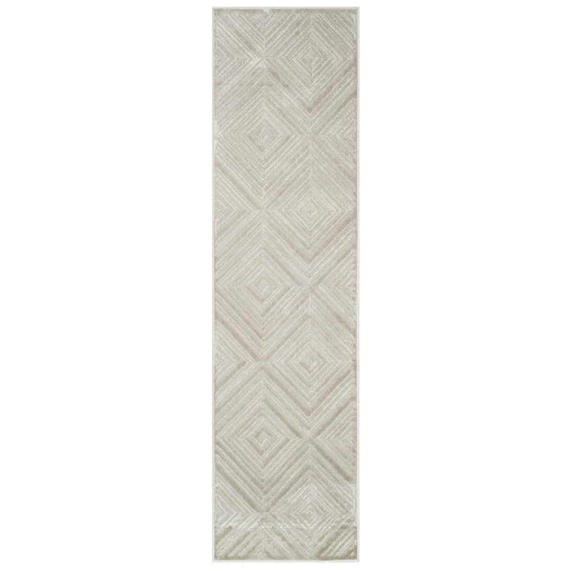 Martha Stewart Viscose Pile Geometric Rug, 2'-2" X 8'-0" Runner