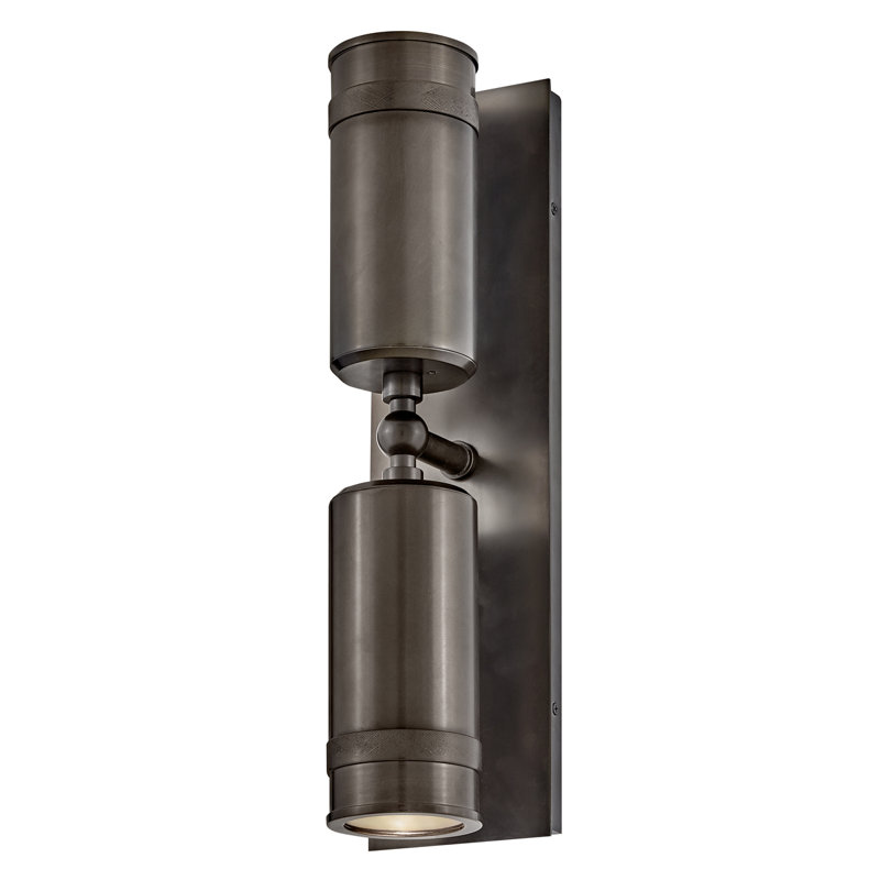 Pratt 19" Aluminum Pivotable Wall Mount Lantern, Black Oxide
