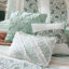 Ensemble d'édredon 9 pièces en percale de coton turquoise-122118658