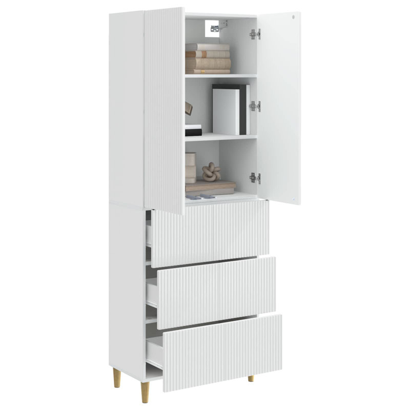 Storage Cabinet, High Gloss White