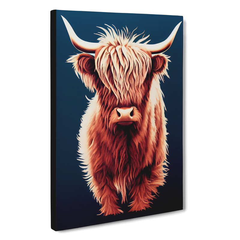 Superb Highland Cow - Wrapped Canvas Print, 76cm H x 50cm W x 3cm D