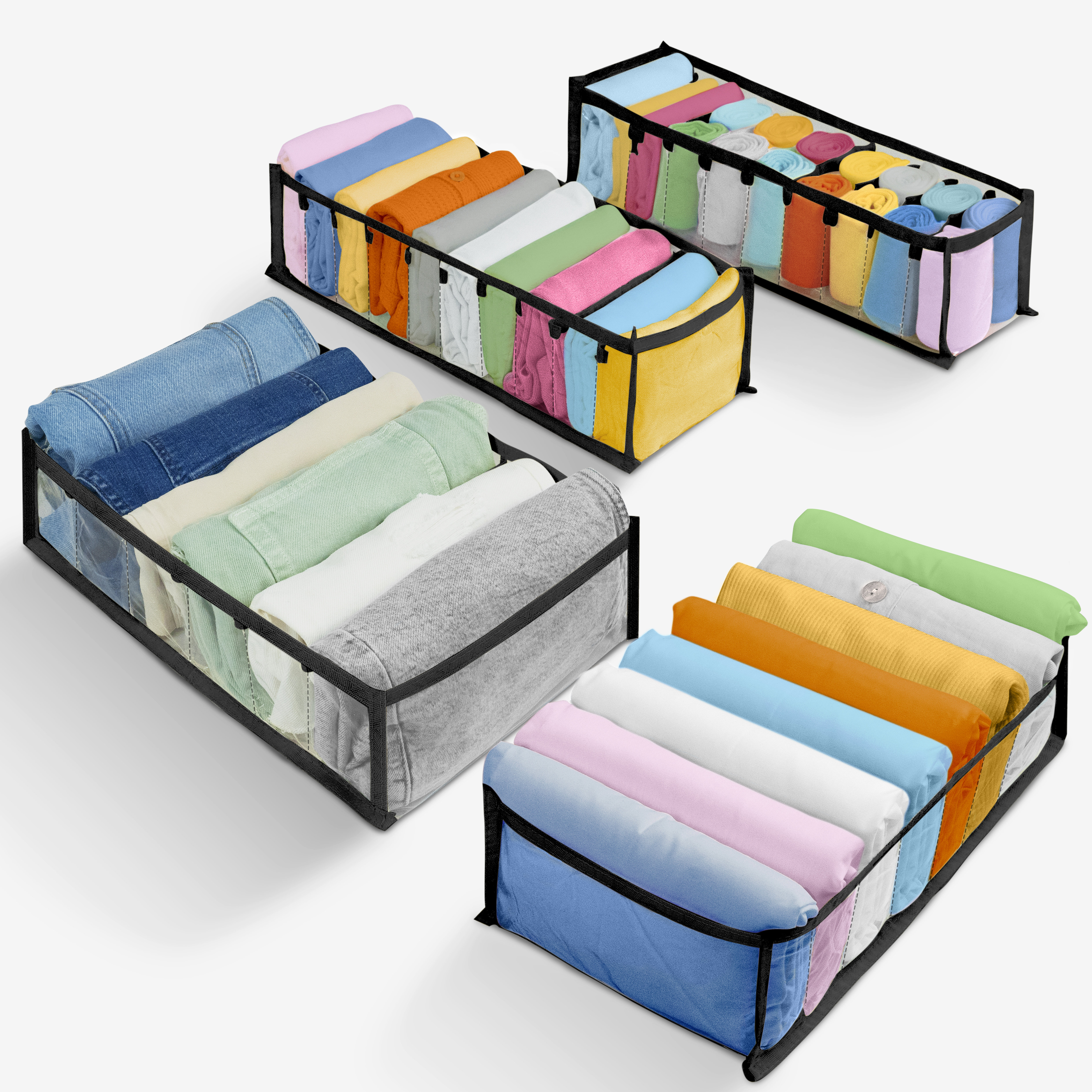 Underwear Drawer Organiser Bra Organizer Storage Box Drawer Closet  Organizers Divider Boxes for Underwear Scarves Socks Bra (Color : 6  grids-gray), Furniture & Home Living, Home Improvement & Organisation,  Storage Boxes 