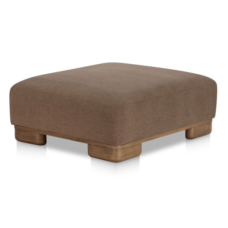 Beau OTTOMAN PERFORMANCE FABRIC OATMEAL, Brown