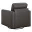 Fauteuil d'appoint pivotant en cuir véritable Weston-117357149